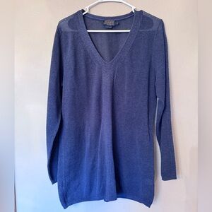 Pendleton Waffle knit Blue V-Neck Cotton Sweater Women’s XL